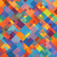 Wall Mural - abstract colorful geometric pattern, generative ai