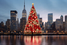 City Skyline New York Christmas Tree