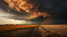 Storm Clouds Brewing Over The Plains