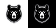 Grizzly bear head logo, icon, symbol or mascot.