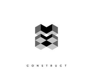 Wall Mural - Construction, structure, architecture, planning logo design composition for business identity.