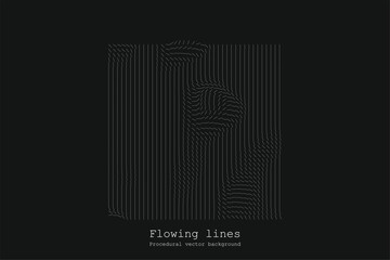 Poster - Abstract Line Matrix Pattern. Noise Flow Dynamic.