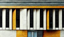 Contemporary Facade Of Heinrich Sparla's Intricately Detailed Piano Building