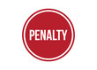 penalty red vector banner illustration isolated on white background