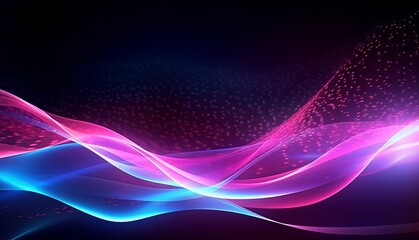 abstract futuristic background with pink blue glowing neon moving high speed wave lines and bokeh lights. Data transfer concept Fantastic wallpaper, Generative AI