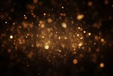 Fototapeta  - glitter vintage lights background. dark gold and black. de focused, Generative AI