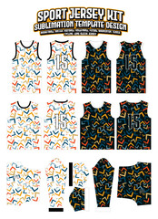 Wall Mural - Abstract Arrow Jersey Design Sportswear Pattern Template