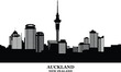 Auckland city skyline silhouette
