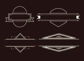 Poster - Decorative frames. Retro ornamental frame, vintage rectangle ornaments and ornate border. Decorative wedding frames, antique museum picture borders or deco devider. Isolated icons vector set