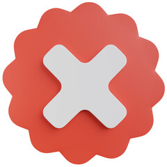 Poster - 3d render of check cross on badge.
