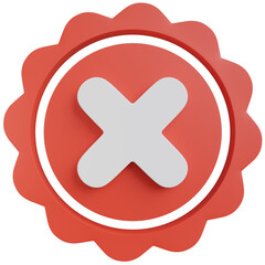 Poster - 3d render of check cross on badge.