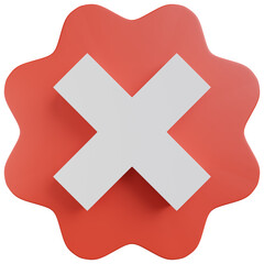 Poster - 3d render of check cross on badge.