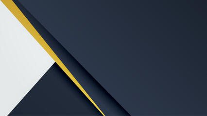 Blue and gold modern business abstract background with shapes