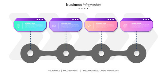 Presentation business infographic template vector.
