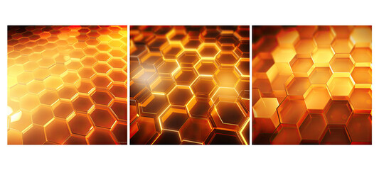 geometric orange light hexagon background illustration abstract shape, design al, bright glowing geometric orange light hexagon background