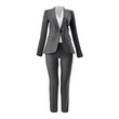 empty dark female Business suit as a png file made with generative ai