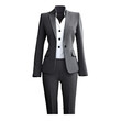 © exclusive-design - empty grey and dotted female Business suit as a png file made with generative ai