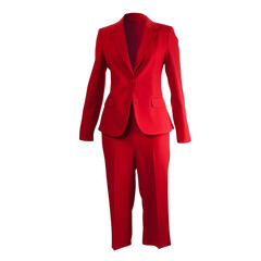 empty red female Business suit as a png file made with generative ai