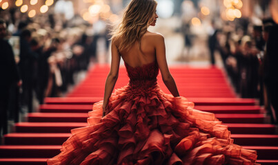 Glamour and Glitz of the Red Carpet, a Symbol of Hollywood and Fame