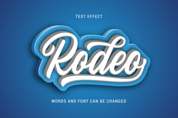 rodeo text effect editable eps cc