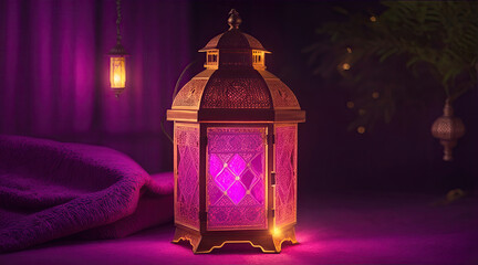 islamic lantern gold for element islamic event and celebration