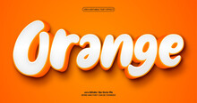 Orange 3d Editable Premium Vector Text Effect