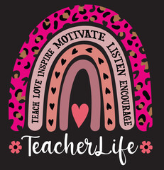 peace love teach t-shirt , teacher life t-shirt, teach love inspire motivated listen encourage t-shirt