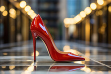 A Stylish Pair Of Red Stilettos Symbolizing The Glamour And Excitement Of September Fashion Week Events 