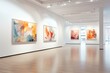 © Arthur - Modern Art Gallery With Abstract Paintings - Soft Blurry Focus - Creative Walls - AI Generated