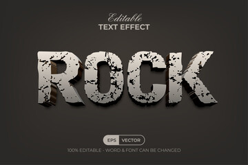 Poster - Rock Text Effect Style. Editable Text Effect.