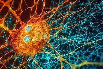 Neural structure macro shooting background