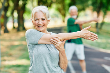 woman senior exercise fitness sport healthy outdoor female active fit mature elderly health training