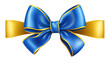 © Tony A - blue ribbon  bow with gold