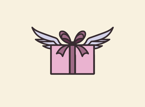 A charming gift card illustration in vector format, the ideal way to express your sentiments with style.