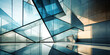 Leinwandbild Motiv modern abstract glass architectural forms.  