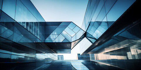 Wall Mural - modern abstract glass architectural forms.