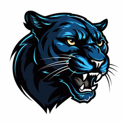 Wall Mural - Esport vector logo panther on white background side view, panther icon, panther head, panther sticker