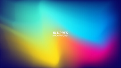 Fototapete - Abstract blurred background with bright color gradients. Vibrant graphic template for creative graphic design. Vector illustration.