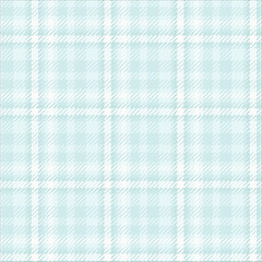 Wall Mural - Light blue plaid pattern with twill weave.Pastel tartan check seamless pattern in light blue and white.Vector illustration geometric background for fabric and paper.