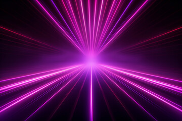 Canvas Print - Generative ai collage image picture of neon illuminated lines for futuristic disco party