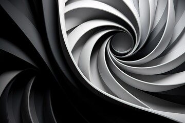 Wall Mural - Black and white swirl fusion background