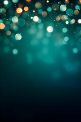 Christmas abstract defocused background with gold blue bokeh