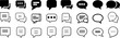 © Ira - Set of Chat Message Bubbles Vector Icon. Comment icon vector symbol icon speech bubble icon discussion line icon