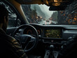 © kalafoto - man driving on a mountain