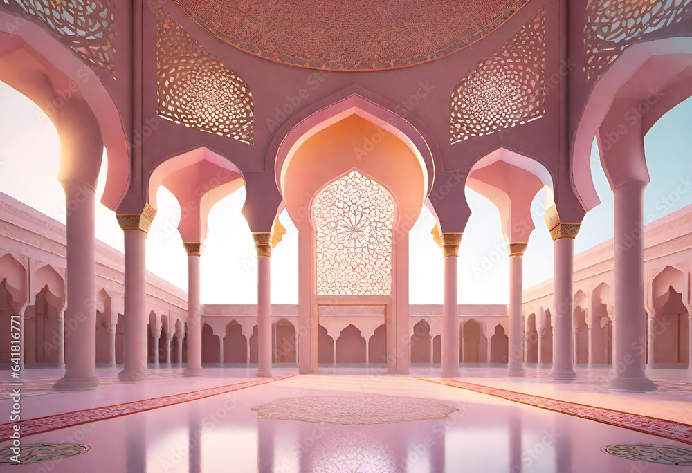 Islamic Color Backround Islamic background in minimal pastel colors Stock Illustration | Adobe ...