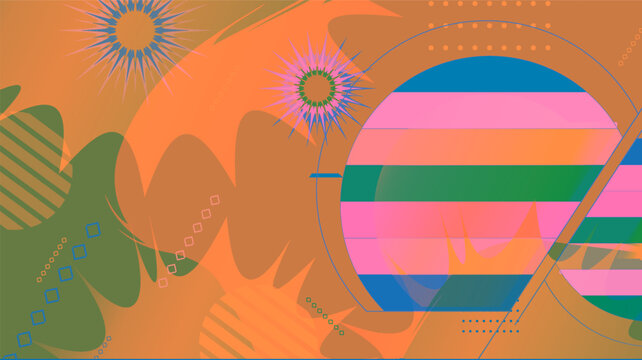 Abstract colorful background with geometric elements. Vector illustration for your design.
