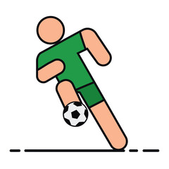 Poster - Isolated soccer player Sport icon Vector