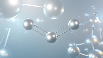 Poster - silicon dioxide molecular structure, 3d model molecule, silica, structural chemical formula view from a microscope