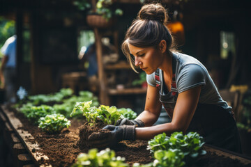 person working in the garden