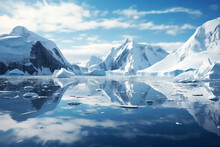 Beautiful Icy Antarctica. Generative AI